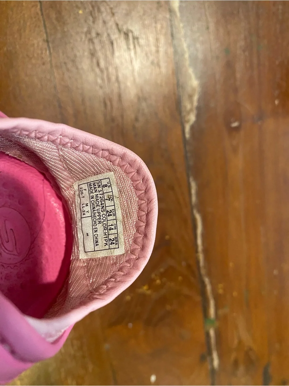 Skechers Pink Slip-On Kids Water Shoes with Rainbow Heart Charms